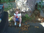 paige sitting on the curb 2