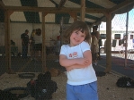 paige with rooster 1