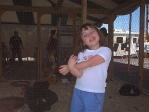 paige with rooster 2 height=112 width=150
